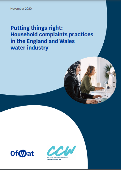 CCW OFWAT Household complaints report