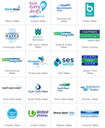 E  W  WATER COMPANIES LOGOS