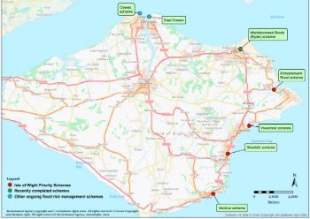 Flood defence Isle of Wight Priority Scheme locations 1