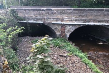 Gravel build up in river