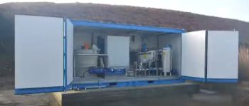 HUBER Technology -containerised S-DISC sludge thickening plant
