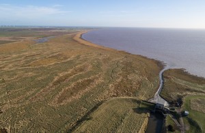 Humber estuary aerial view 2021