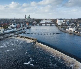 IRISH WATER ATHLONE TOWN RIVER  BRIDGE
