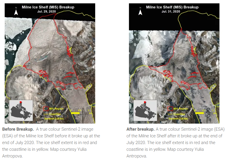 MILNE ICE SHELF BREAKUP