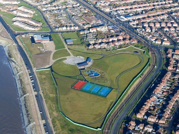Aerial view anchorsholme park 1