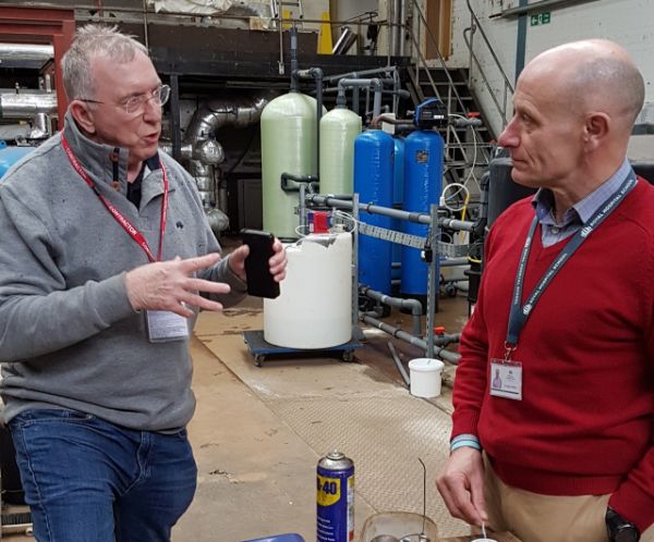 Nigel Griffiths right Facilities Manager at The Royal Hospital School with Ray Taylor Chief Technical Officer at Next Filtration. 1