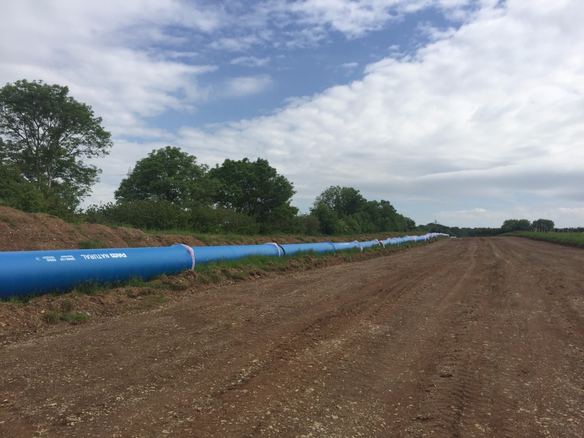 Pipes ready to be laid