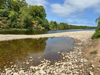 RIVER SPEY SCOTLAND REDUCED FLOW MAY 25
