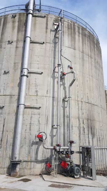 The externally mounted Landia GasMix at Nigg. 1