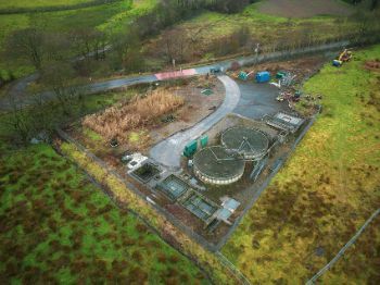 NI Water Aerial view Mountfield WwTW