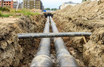Pipe laying hot water pipes 1