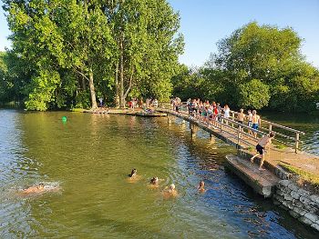 River Thames Port Meadow Oxford - Swimmers 1