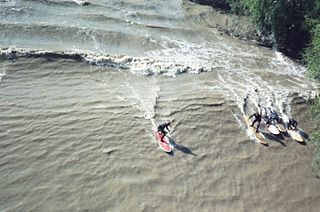 River surfing - Severn bore