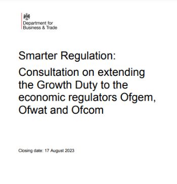SMARTER REGULATION GROWTH DUTY CONSULTATION