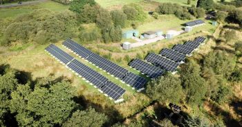 Scottish Water aerial view solar power Moffat Borehole