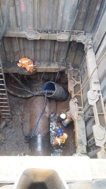 Severn Trent Huge hole to access sewer 1