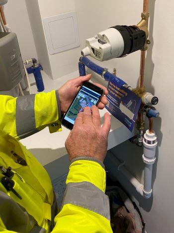 Smart water meter installation 