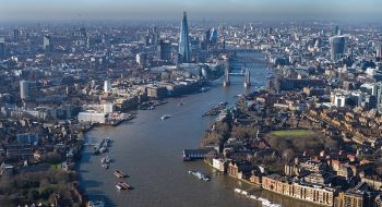 THAMES RIVER AERIAL VIEW OF LONDON 1