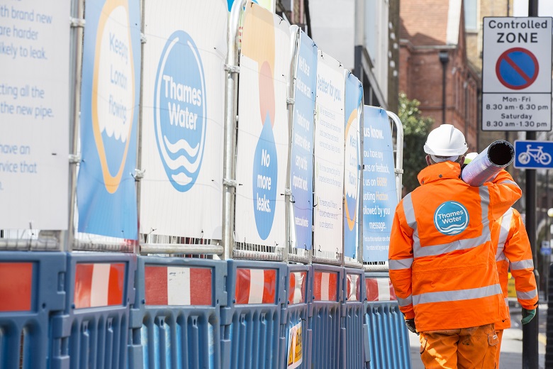 THAMES Water pipe replacement work
