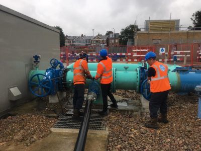 Thames Water Hampton WTW pipe burst