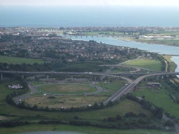 WEST SUSSEX Adur flyover road junction